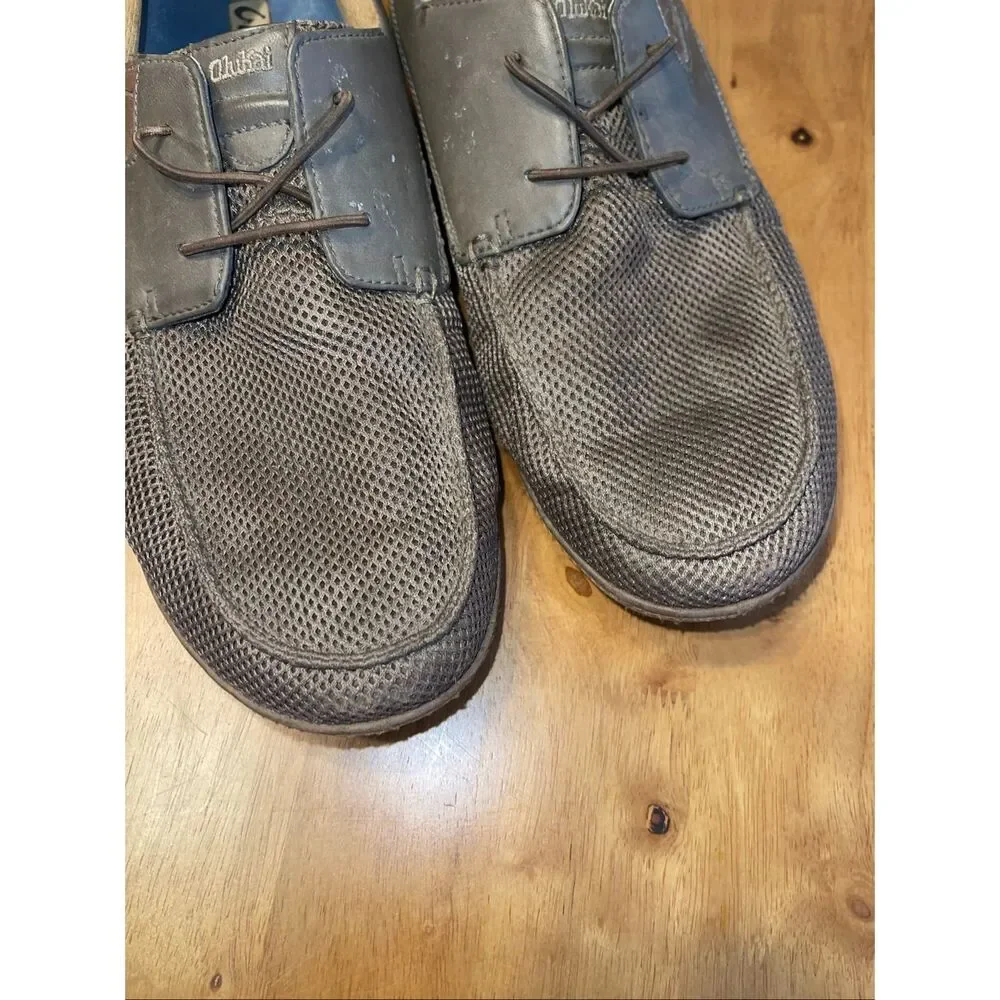 OluKai Mano Mesh Slip On Loafer‎ Mustang Brown Men 11 Quick Dry Casual